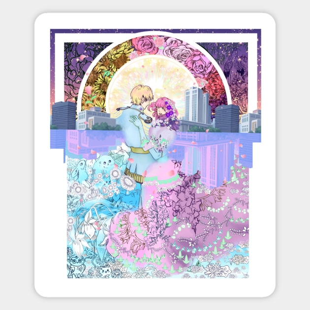 city blooms Magnet by anjelica_arts